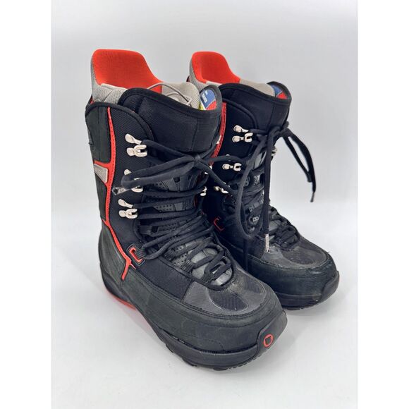 BURTON Driver Men's Black Rust Red Orange Snowboard Boots Size 8 - Picture 2 of 11